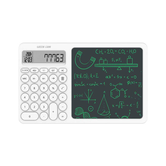 Green Lion CalcWrite Pro Calculator-Writing Pad Combo - White